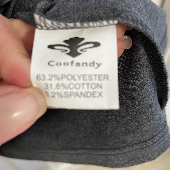 COOFANDY, Zip Up Changeable Neck. Gray with Plaid Sleeves and trim Sz CXL - Picture 7 of 10